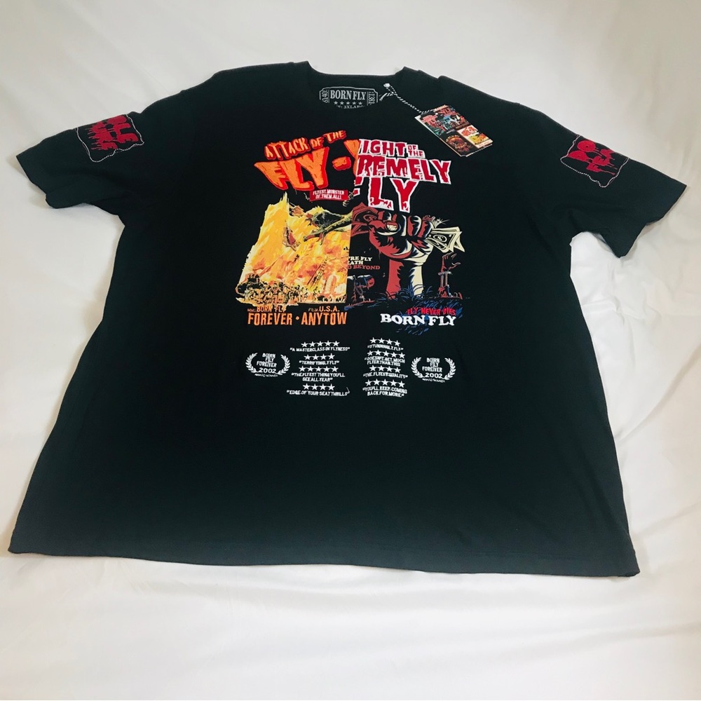 Born Fly Black Tshirt 3XL  New With Tags